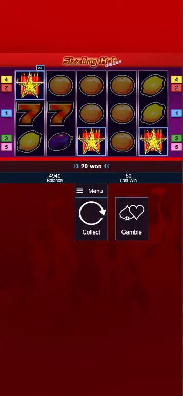 Sizzling Hot Deluxe – gwiazda Scatter na bębnach z zaznaczoną wygraną